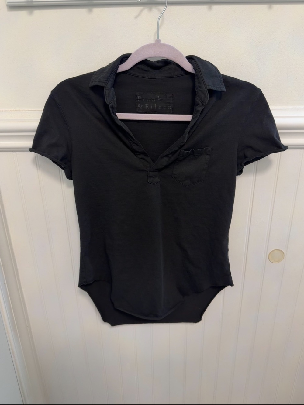 Frank & Eileen Black Short-Sleeve Polo Tee